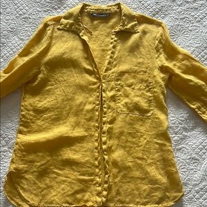 Yellow Button-Up Shirt